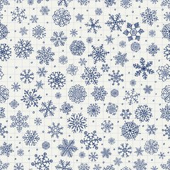 Winter Snow Flakes Doodles