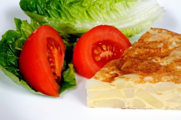 Spanish tortilla with lettuce and tomato © Arena Photo UK