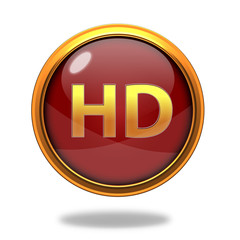 HD circular icon on white background