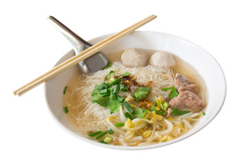 Noodle on white background