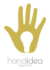 Hand idea logo