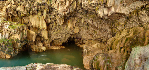 Grotto with stalactites