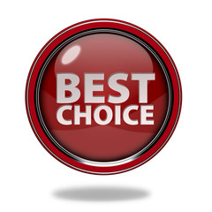 Best choice circular icon on white background