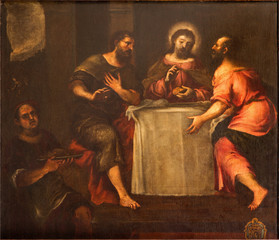 Padua - Jesus and the Disciples of Emausy paint
