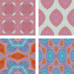 set of abstrack water clolor painting colorful background
