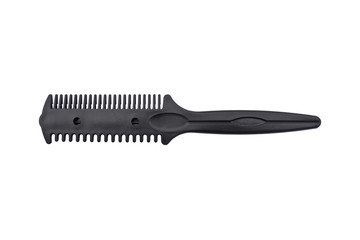 Black comb on white background
