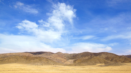 Fototapeta na wymiar Picturesque rural landscape with hill.