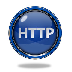 http circular icon on white background