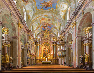 Fototapeta na wymiar Vienna - baroque st. Annes church