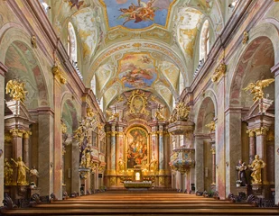 Foto op Canvas Vienna - baroque st. Annes church © Renáta Sedmáková