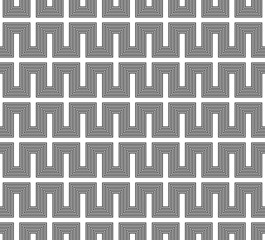 Black and white geometric seamless pattern with line.