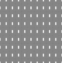 Black and white geometric seamless pattern with line.