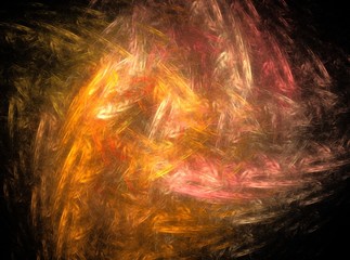Beatiful bright orange abstract fractal effect light background