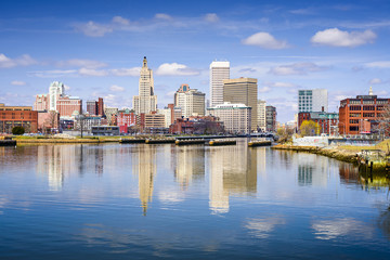 Fototapeta na wymiar Providence, Rhode Island, USA Skyline on Providence River