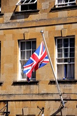 Union Jack on Cotswold building, Chipping Campden.