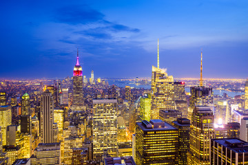 New York City Aerial View Skyline