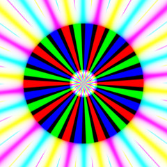 Fototapeta premium Rainbow waves generated texture