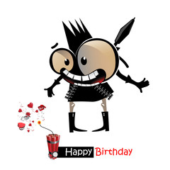 happy birthday funny card smile girl