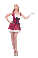 Woman isolated on the white background