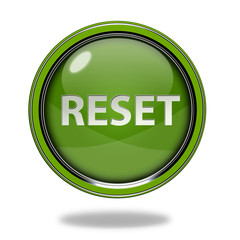 reset circular icon on white background