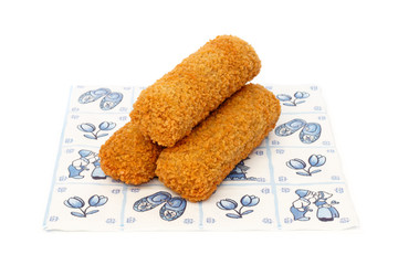 Dutch croquettes on a napkin