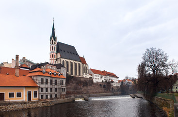 Obraz premium Saint Vitus cathedral in Cesky Krumlov, Czech