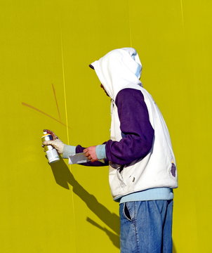 Fototapeta graffeur en action
