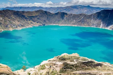 Gordijnen Quilotoa crater lake, Ecuador © Noradoa