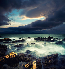 dramatic sea