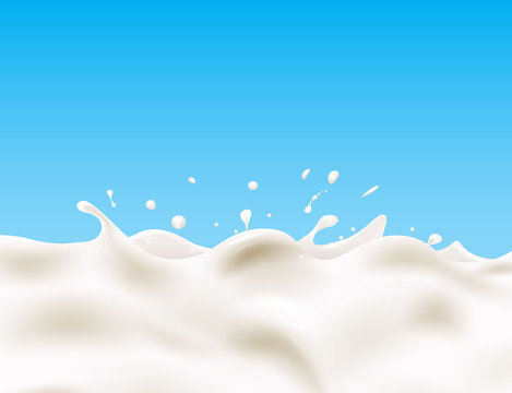 Tasty milk design element
