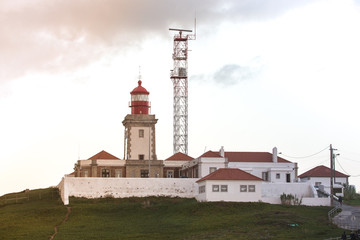 Roca cape lighthouse in Portugal, West most point of Europe ( Ca