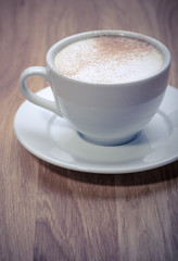 Cup of espresso and biscotti