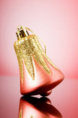 Christmas decorations in festive holiday concept