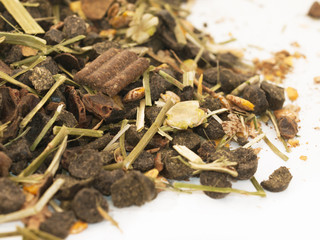 herbal high quality  muesli  for horse. close up