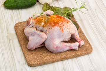 Raw chicken