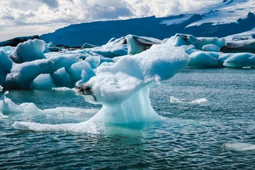 Fototapete Gletscher Gletscherlagune in Island