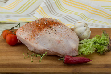 Raw chicken breast