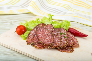 Sliced salami