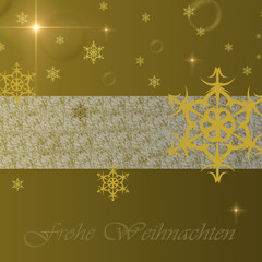 goldene Weihnachtskarte