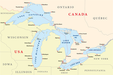 map of great lakes