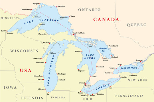Map Of Great Lakes