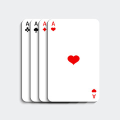 Vector ace playing card set