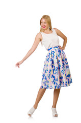 Naklejka premium Woman in fashion clothing concept