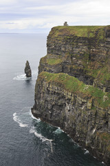 Cliffs of Moher and Atlantic Ocean.