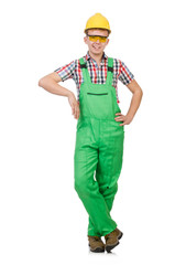 Industrial worker isolated on the white background