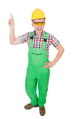 Industrial worker isolated on the white background