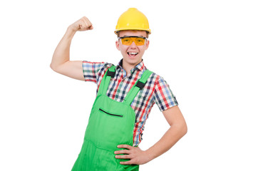 Industrial worker isolated on the white background