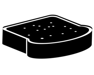 Single sliced bread in black colour