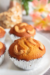 Banana cup cake, freshly baked.