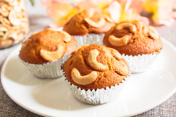 Banana cup cake, freshly baked.